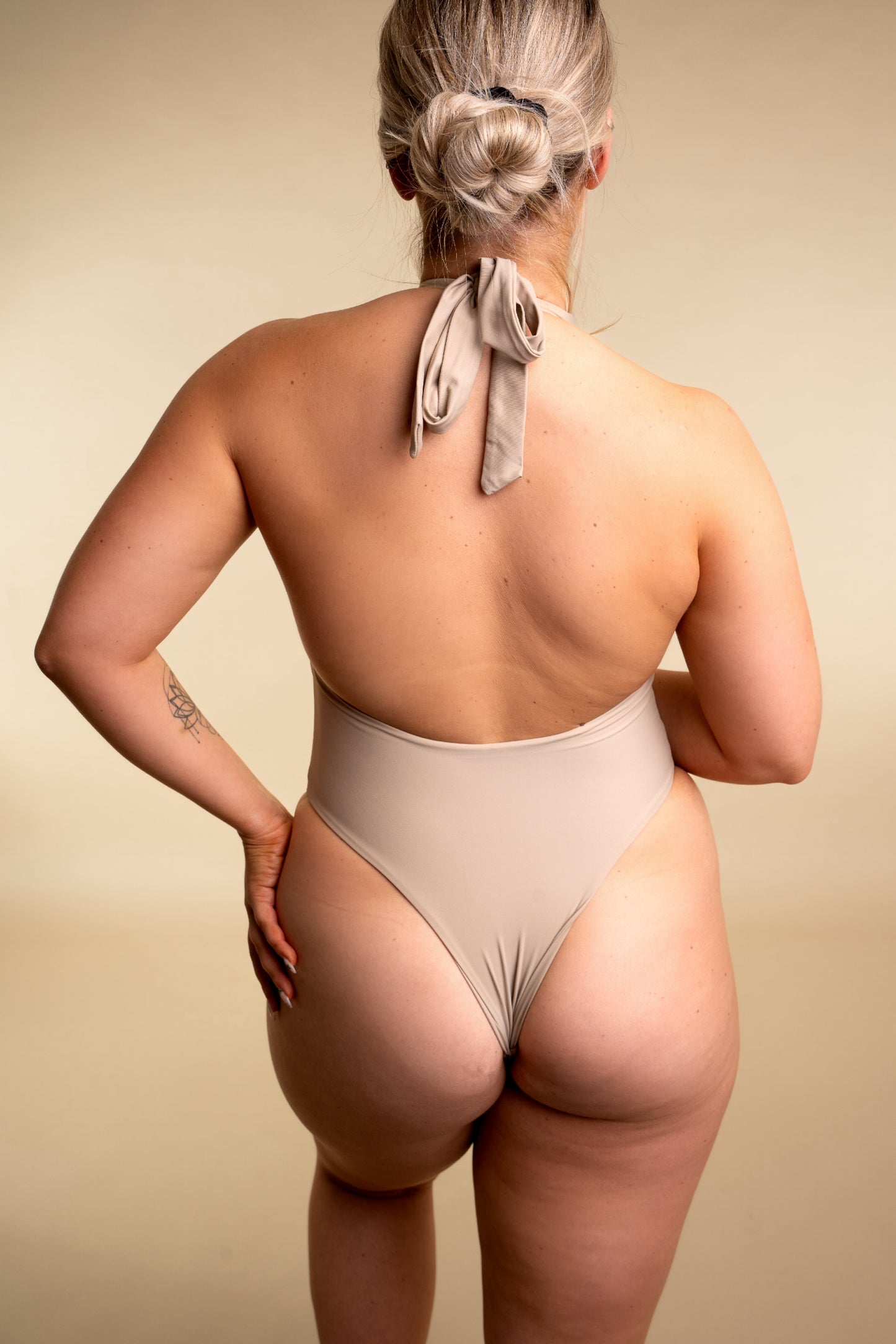 Cashew Cream Bali Halterneck Swimsuit